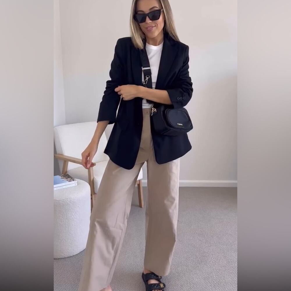 ZARA CULOTTES WITH TOPSTITCHING - Picture 7 of 14
